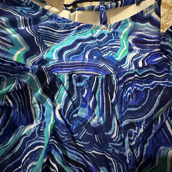 Profile size 14 new blue printed one piece swimsuit - Picture 5 of 5